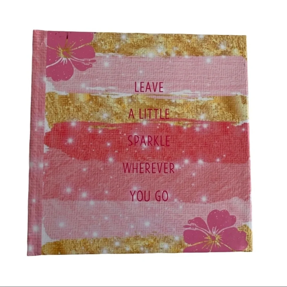 8x8 Address Planner Book Hibiscus Pink Gold